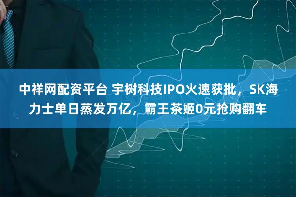 中祥网配资平台 宇树科技IPO火速获批，SK海力士单日蒸发万亿，霸王茶姬0元抢购翻车